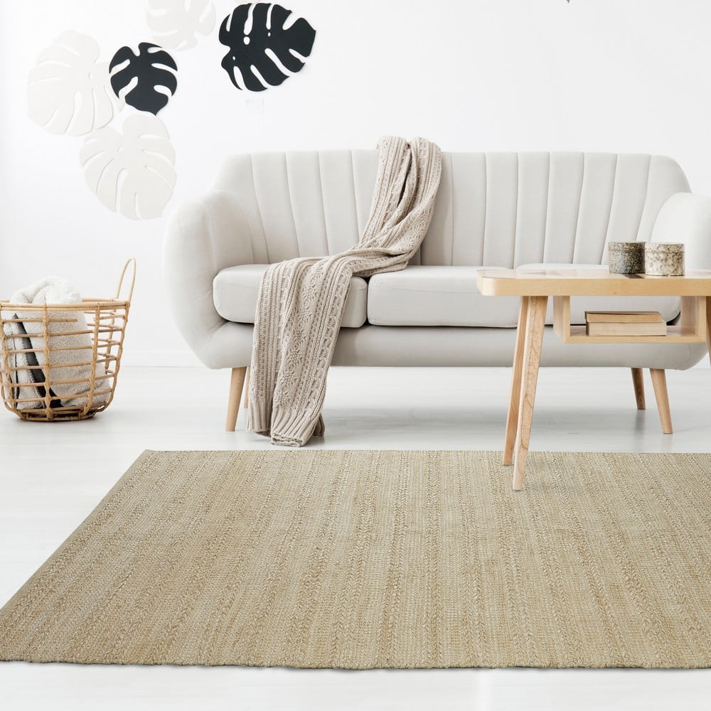 Ox Bay Newly Transitional Braided Light Jute Handmade Area Rug, 7'9" x 9'9"