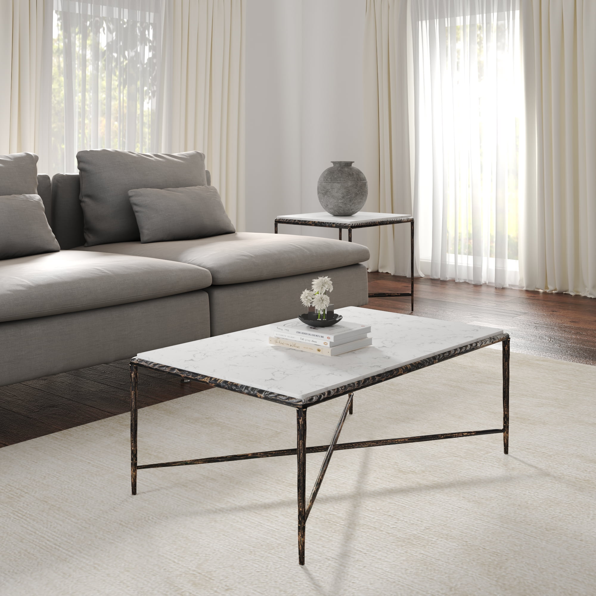 Ox Bay Nicole Modern Rectangle Coffee...