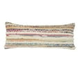 thumbnail image 1 of Ox Bay Nomad 14" x 36" Ivory/Rainbow Chevron Striped Cotton Adult Decorative Lumbar Throw Pillow Cover, 1 of 9