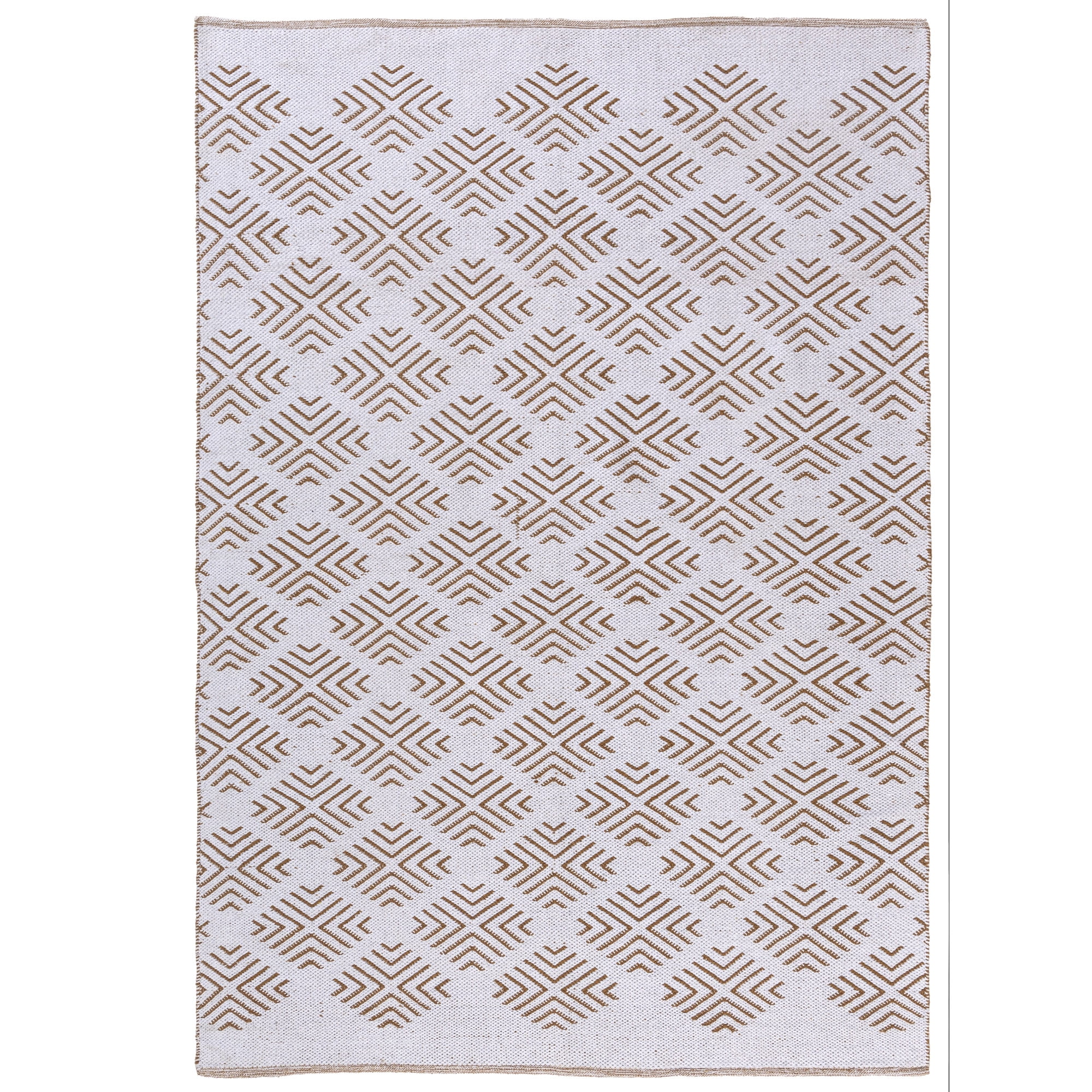 Ox Bay Qais 9' x 12' Brown/White Diamond Cotton Blend Indoor Area Rug
