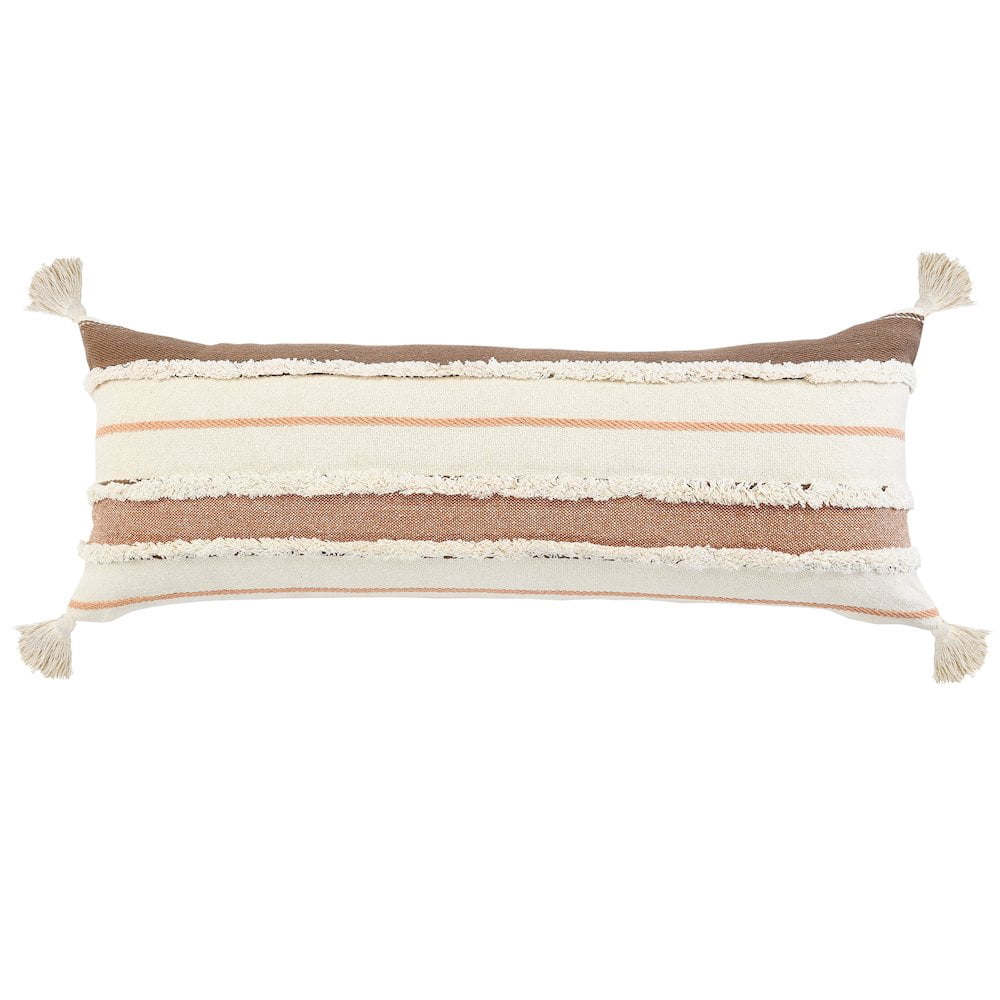 LR Home Sacral Earth Quarry Striped Lumbar Throw Pillow