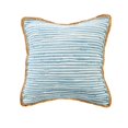 thumbnail image 1 of Ox Bay Ringo 20" x 20" Blue/White Jute Bordered Striped Cotton Adult Decorative Throw Pillow Cover, 1 of 9