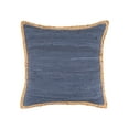 thumbnail image 1 of Ox Bay Ringo 20" x 20" Navy Jute Bordered Striped Cotton Adult Decorative Throw Pillow, 1 of 4