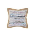 thumbnail image 1 of Ox Bay Ringo 20" x 20" Pastel Jute Bordered Striped Cotton Adult Decorative Throw Pillow Cover, 1 of 9