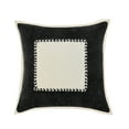 thumbnail image 1 of Ox Bay Riviera Framed Throw Pillow , Black / Cream, 20" x 20", 1 of 9