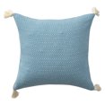 thumbnail image 1 of Ox Bay Sasha 18" x 18" Blue Chevron Stripe Turkish Cotton Adult Decorative Throw Pillow, 1 of 8