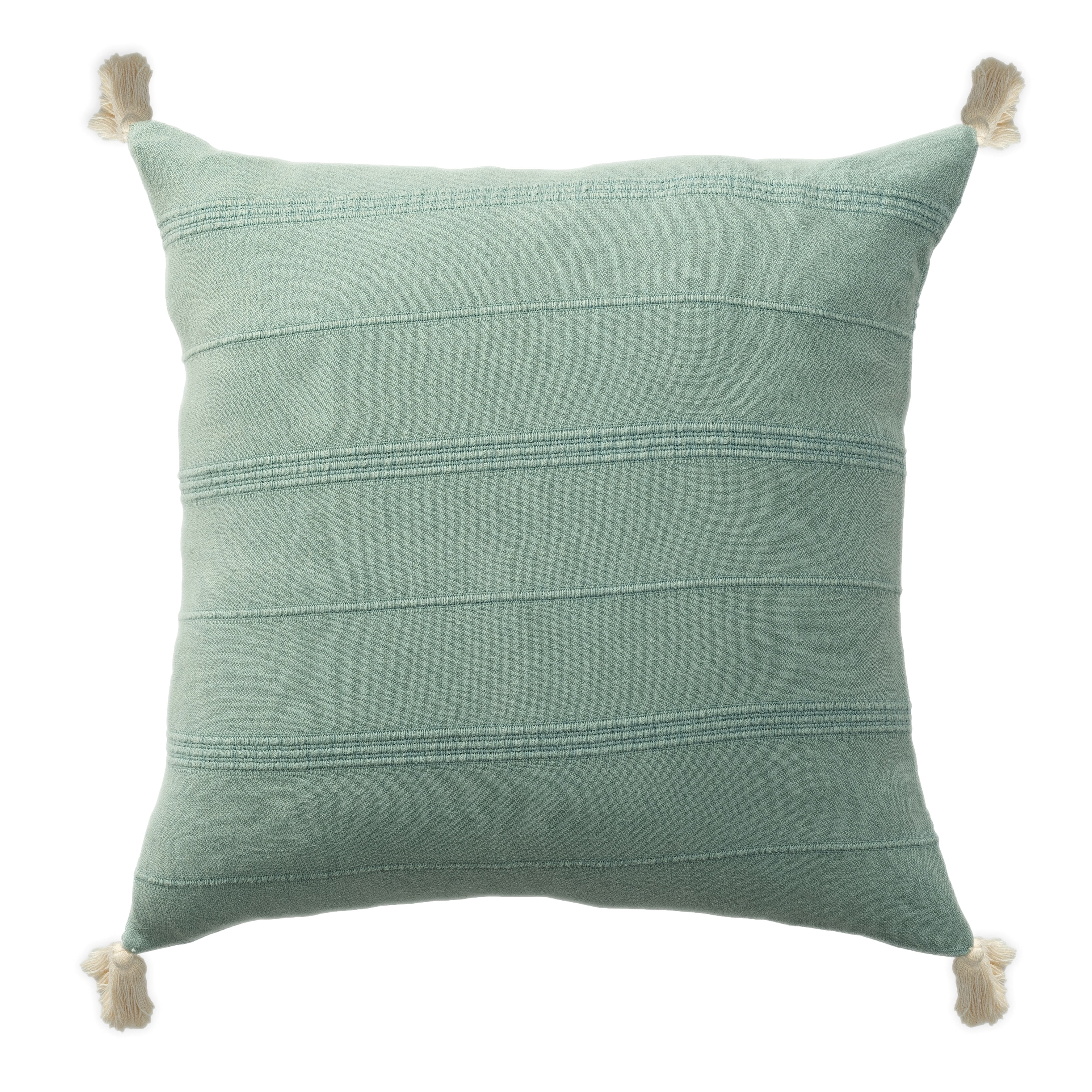 Ox Bay Sasha 18" x 18" Green Ultra-Soft Turkish Cotton Adult Decorative Throw Pillow