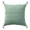 thumbnail image 1 of Ox Bay Sasha 18" x 18" Green Ultra-Soft Turkish Cotton Adult Decorative Throw Pillow, 1 of 7