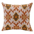 thumbnail image 1 of Ox Bay Sedona Handmade Orange/Off-White Southwestern Cotton 20" x 20" Indoor Throw Pillow, 1 of 8