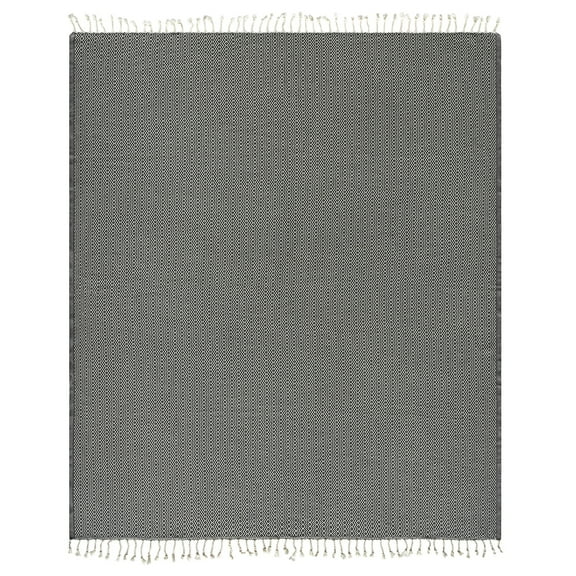 Ox Bay Shashi Black Diamond Ultra-Soft Turkish Cotton Throw Blanket, 50" x 60"
