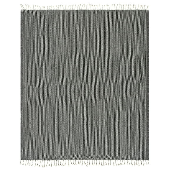 Ox Bay Shashi Black Diamond Ultra-Soft Turkish Cotton Throw Blanket, 50" x 60"