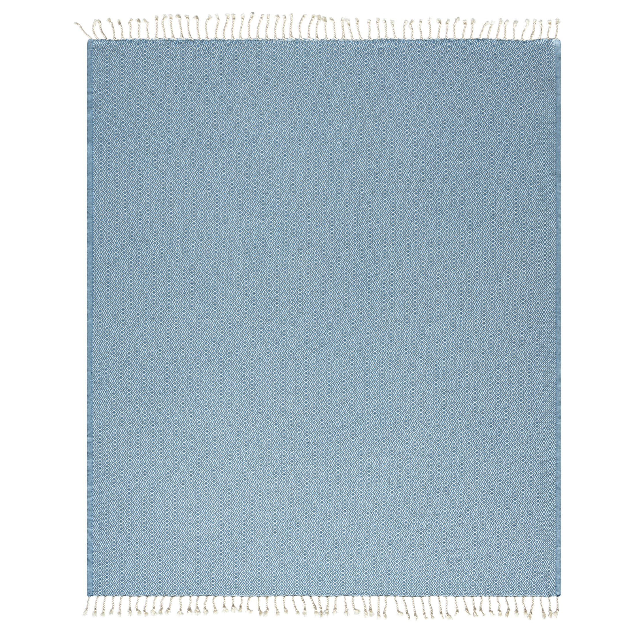 Ox Bay Shashi Light Blue Diamond Ultra-Soft Turkish Cotton Throw Blanket, 50" x 60"