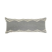 Ox Bay Sindy 14" x 36" Charcoal Chevron Cotton Adult Decorative Lumbar Throw Pillow