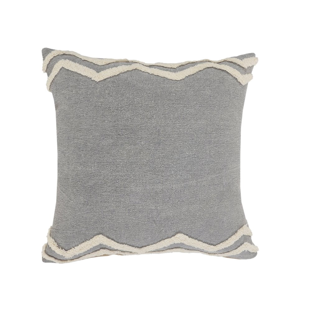 Harlow Hill Sindy 20"x 20" Charcoal Chevron Cotton Adult Decorative Throw Pillow