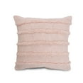 thumbnail image 1 of Ox Bay Sindy 20" x 20" Pink Shag Striped Cotton Adult Decorative Throw Pillow, 1 of 9