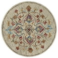 thumbnail image 1 of Ox Bay Talia 6' Round Beige Medallion Wool Indoor Area Rug, 1 of 8
