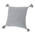 thumbnail image 1 of Ox Bay Soft Solid Tassel Cotton Throw Pillow, Gray, 20 in. Square, Count per Pack 1, 1 of 8