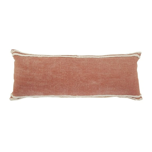 LR Home Soft Striped Cinnamon Lumbar Throw Pillow