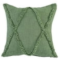 thumbnail image 1 of Ox Bay Sara 20" x 20" Forest Green Shag Diamond Cotton Adult Decorative Throw Pillow, 1 of 9