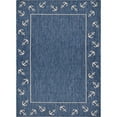 thumbnail image 1 of Ox Bay Sophie 1'10" x 3' Navy/White Anchor Bordered Indoor/Outdoor Performance Area Rug, 1 of 7