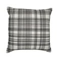 thumbnail image 1 of Ox Bay Stacy Garcia 20" x 20" White/Black Embroidered Plaid Cotton Blend Adult Decorative Throw Pillow Cover, 1 of 7