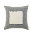 thumbnail image 1 of Ox Bay Stella 20" x 20" Gray/White Bordered Cotton Adult Decorative Throw Pillow Cover, 1 of 9