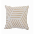 thumbnail image 1 of Ox Bay Stylish Abstract Striped Cotton Throw Pillow, Beige / White, 20 in. Square, Count per Pack 1, 1 of 8