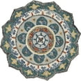 thumbnail image 1 of Ox Bay Talia 6' Round Green Medallion Wool Indoor Area Rug, 1 of 7