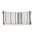 thumbnail image 1 of Ox Bay Tessa 14" x 28" White/Navy Striped Adult Decorative Lumbar Throw Pillow, 1 of 7
