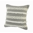thumbnail image 1 of Ox Bay Textured Tufted Gray 20 in. Square Decorative Throw Pillow, 1 of 8