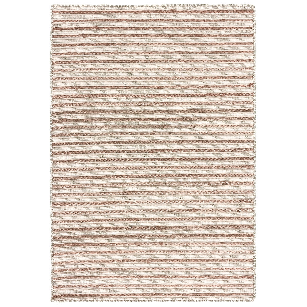 Ox Bay Topanga Braided Jute Silver 5 Feet x 7 Feet 9 Inches Striped Area Rug