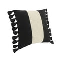 thumbnail image 1 of Ox Bay Siena White/Black Striped Cotton Adult Decorative Throw Pillow, 1 of 8