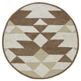 thumbnail image 1 of Ox Bay Talia 6' Round Cream/Brown Geometric Wool Indoor Area Rug, 1 of 7
