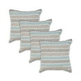 thumbnail image 1 of LR Home Altair Cotton Pillow Set of 4 in Blue/Gray, 18" x 18", 1 of 7