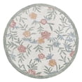 thumbnail image 1 of Ox Bay Talia 4' Round Gray/Ivory Floral Wool Indoor Area Rug, 1 of 7