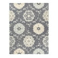 thumbnail image 1 of LR Home Wade 2' x 3' Dark Gray/Blue Floral Wool Indoor Area Rug, 1 of 6