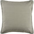 thumbnail image 1 of Ox Bay Wilma 24" x 24" Taupe Stitch Bordered Cotton Adult Decorative Throw Pillow Cover, 1 of 7