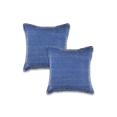 thumbnail image 1 of Ox Bay Wilma Set of 2 Blue Stitch Bordered 24" x 24" Cotton Adult Decorative Throw Pillows, 1 of 9