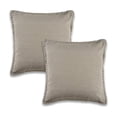 thumbnail image 1 of Ox Bay Wilma Set of 2 Gray Stitch Bordered 24" x 24" Cotton Adult Decorative Throw Pillows, 1 of 8