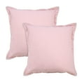thumbnail image 1 of Ox Bay Wilma Set of 2 Pink Stitch Bordered 20" x 20" Cotton Adult Decorative Throw Pillows, 1 of 10
