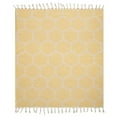 thumbnail image 1 of Ox Bay Yellow Honeycomb Hexagon Ultra-Soft Turkish Cotton Adult Throw Blanket, 50" x 60', 1 of 8