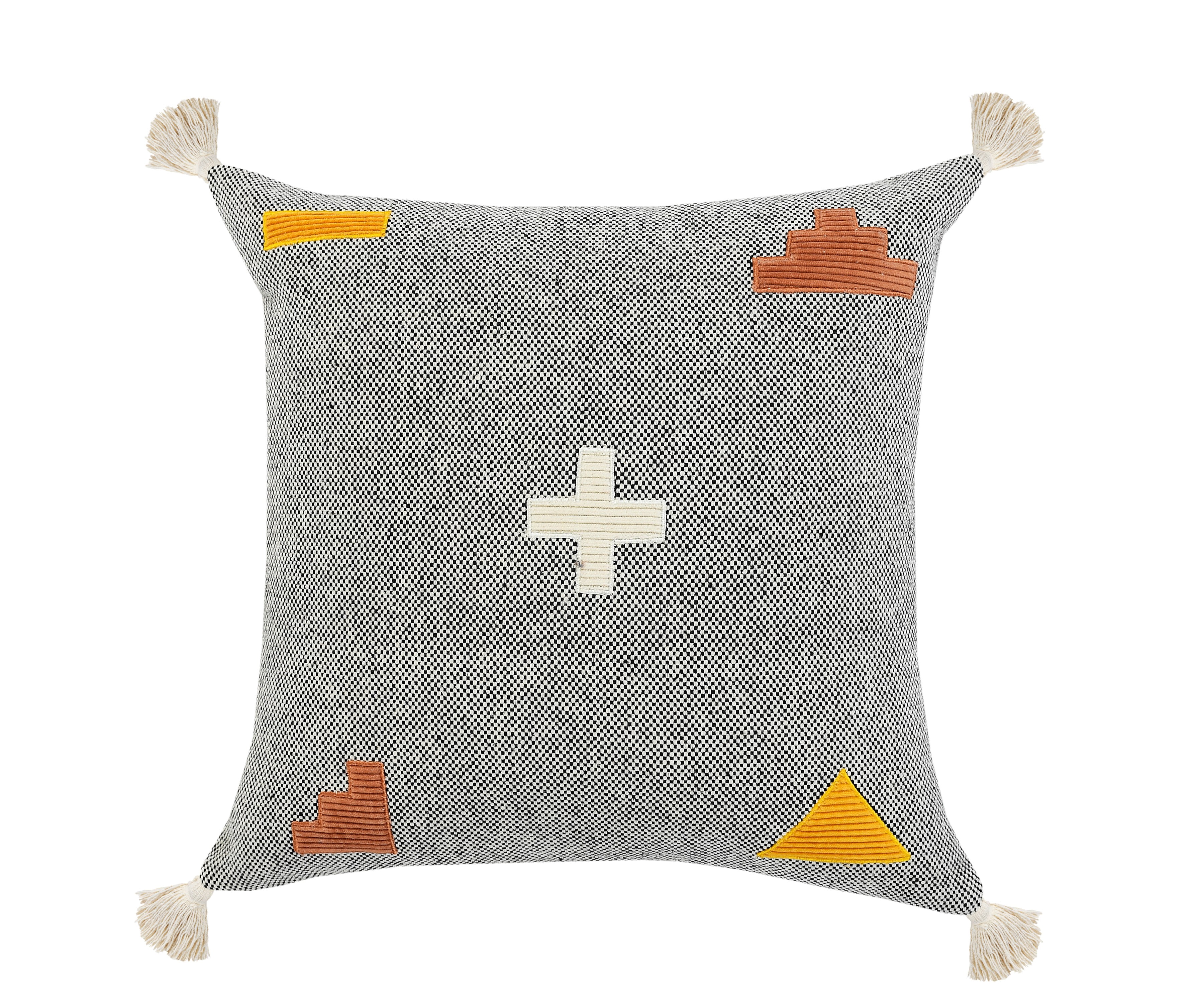 Ox Bay Zeal Throw Pillow, Gray / Black / White / Orange, 20" x 20", Count per Pack 1