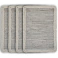 thumbnail image 1 of Ox Bay Zest Set of 4 Cotton Placemats Gray/Cream Bordered, 1 of 4