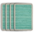 thumbnail image 1 of Ox Bay Zest Set of 4 Cotton Placemats, Turquoise/Cream Bordered, 1 of 4