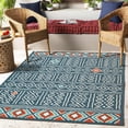 thumbnail image 1 of Ox Bay and Evette Rios Dora 2' x 3' Ivory/Navy Diamond Indoor/Outdoor Area Rug, 1 of 7