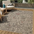 thumbnail image 1 of Ox Bay and Evette Rios Dora 8' x 9'9" Ivory/Black Geometric Indoor/Outdoor Area Rug, 1 of 7