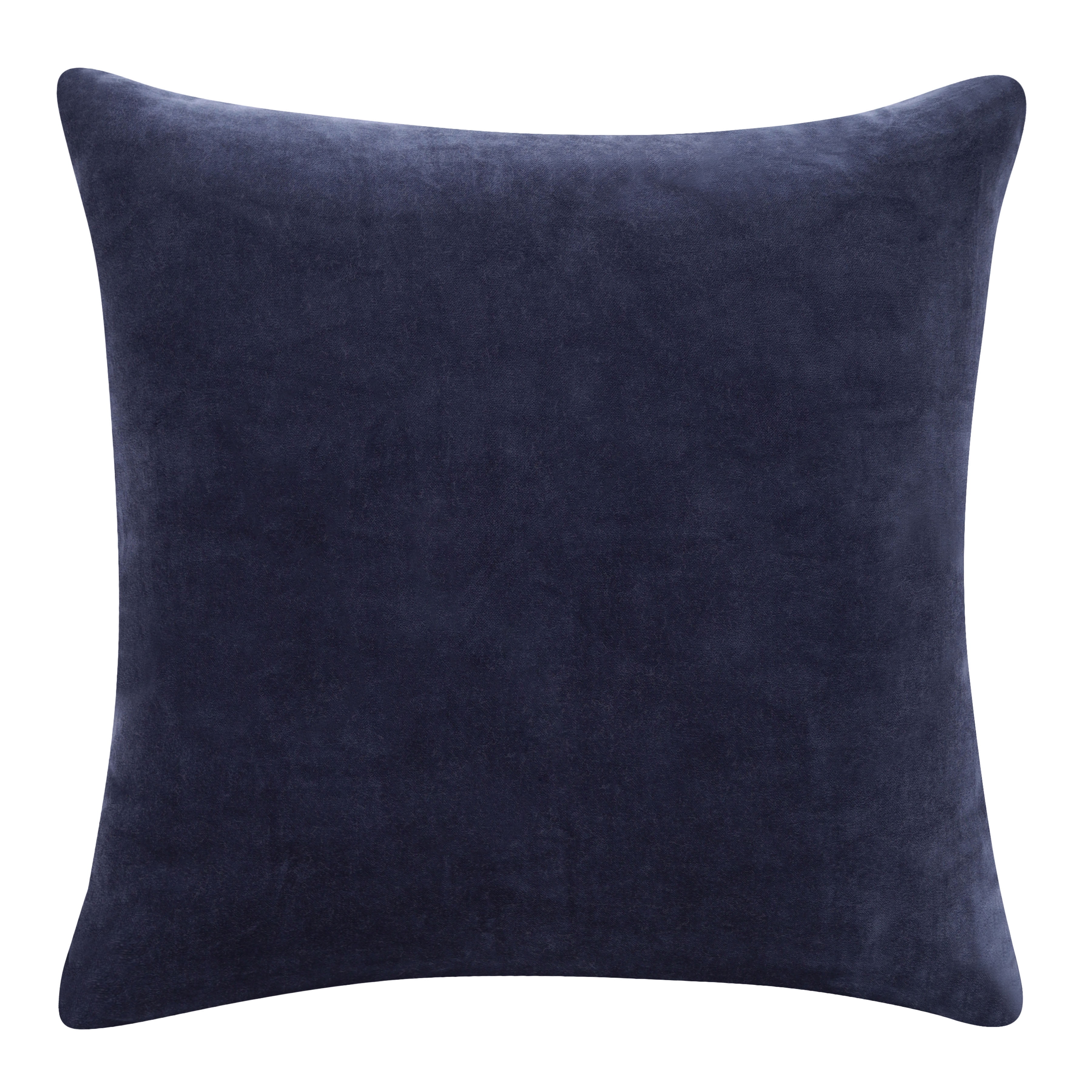 Ox Bay and Stacy Garcia 20" x 20" Denim Blue Velvet Reversible Cotton Adult Decorative Throw Pillow Cover