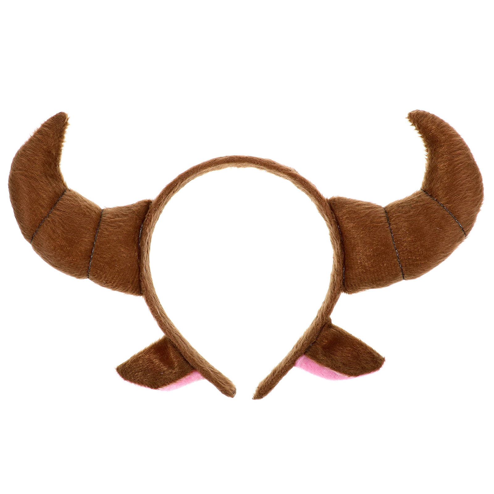 Ox Horn Headband Plush Hair Band Party Cosplay Headdress Ear Headband