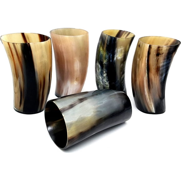 Ox Horn Whisky Tot Cup Nip VIKING DRINKING and GAME OF THRONES Shot Glass set of 5