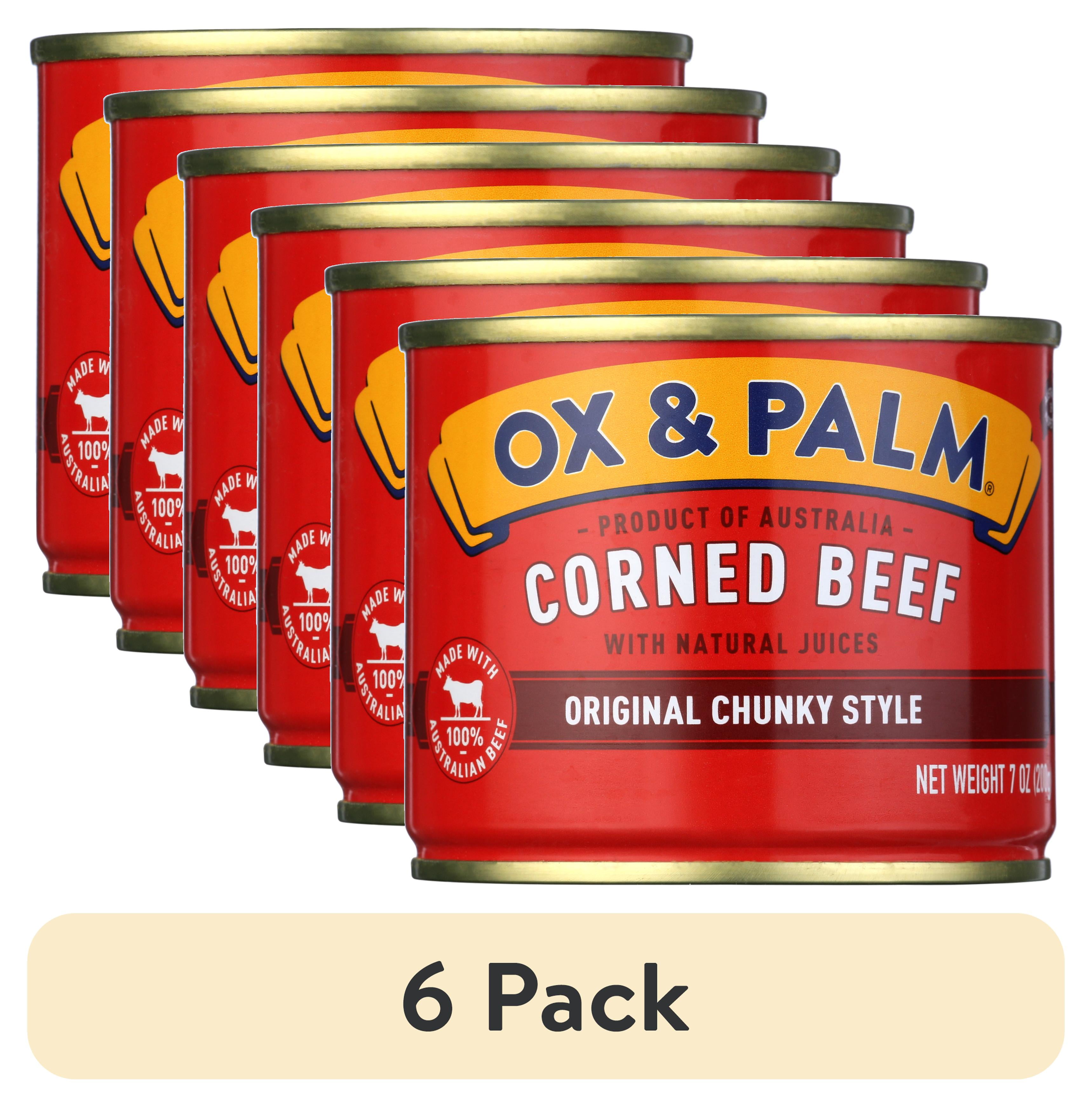 Ox & Palm Corned Beef Original Chunky Style, 7 oz Can